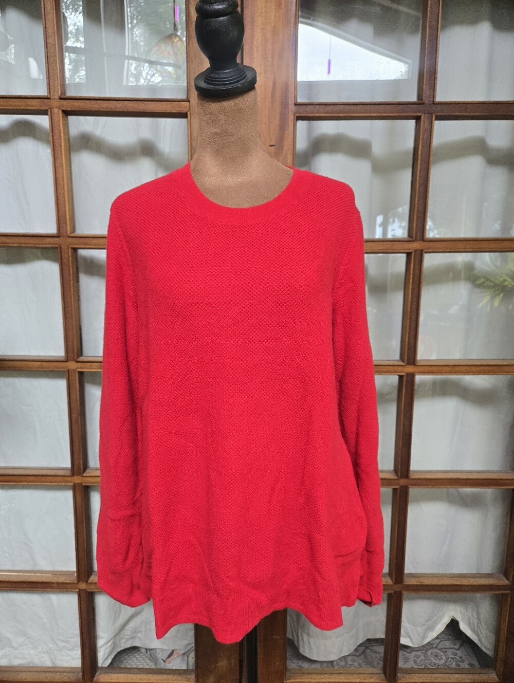 Women’s Red Gap Crewneck Sweater Top